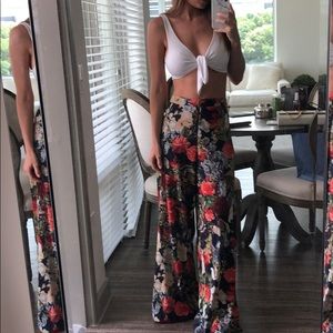 Alice + Olivia Floral Palazzo Pants Size 0